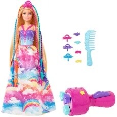 Barbie hercegnő színes hajjal